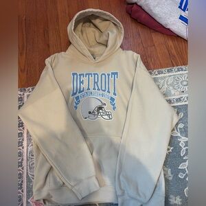 Gildan Beige Detroit Hoodie
